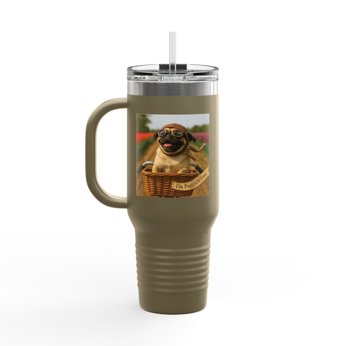 Travel Mug - Pug Dogs Insulated Cup