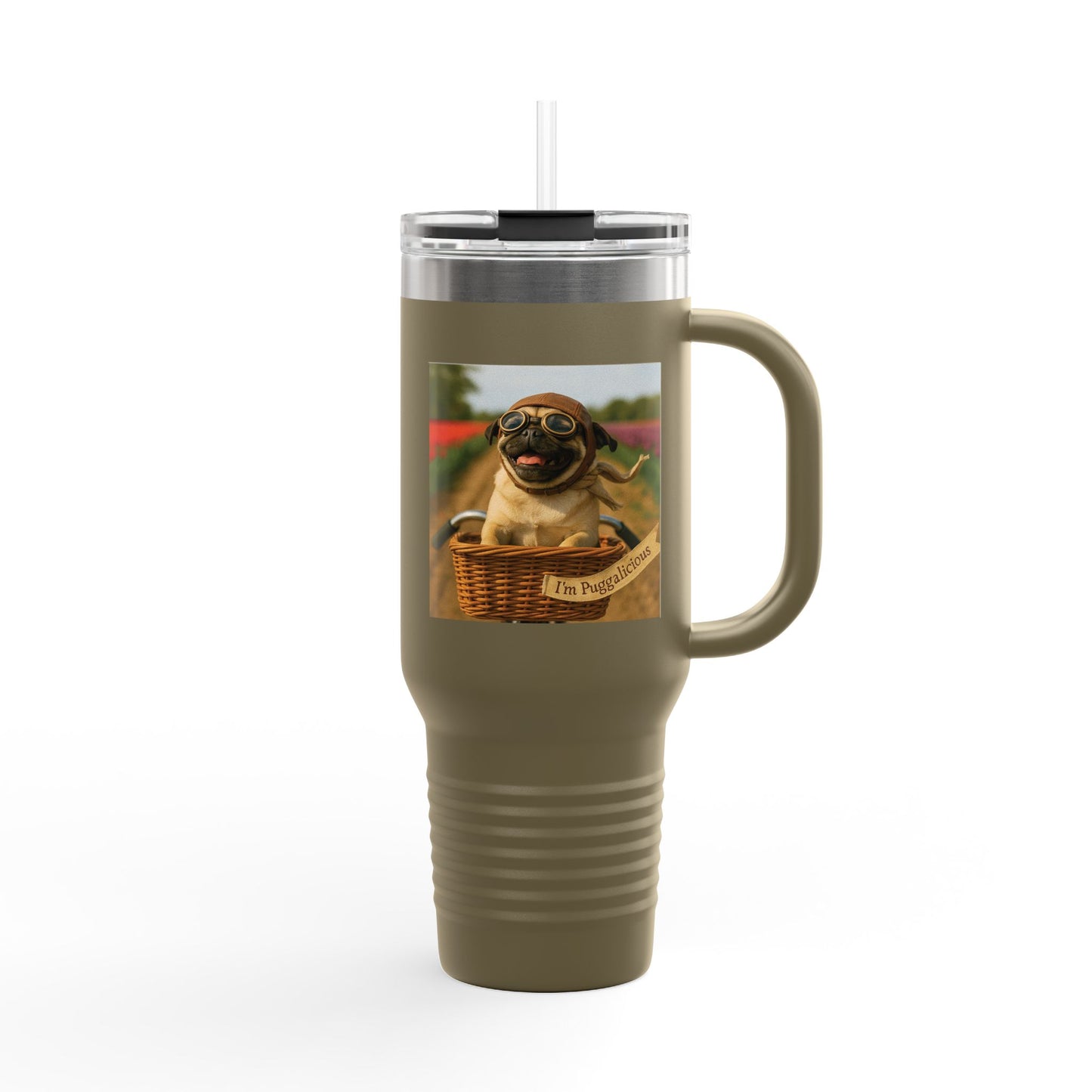 Travel Mug - Pug Dogs Insulated Cup